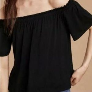 Wilfred Free Sartre Off the Shoulder Top Black